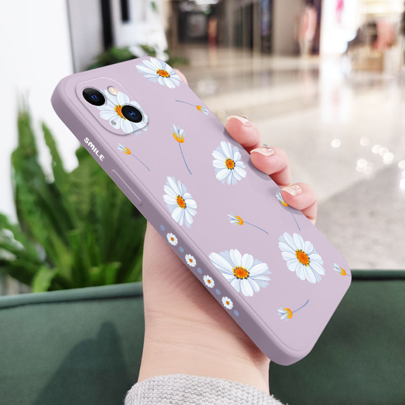 Daisies Flying Silicone Case For iPhone