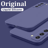 Square Liquid Silicone Phone Case For Samsung