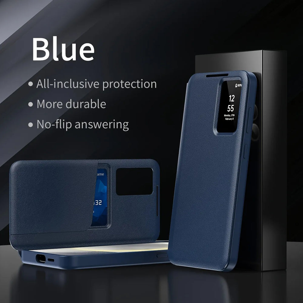 New smart window card insertion phone case for Samsung