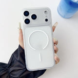 Ultra thin frosted ice mist magnetic case For iPhone