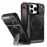 Armor magnetic bracket full-cover lens case For  iPhone
