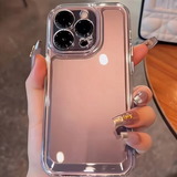 Silicone Armor Transparent Case For iPhone