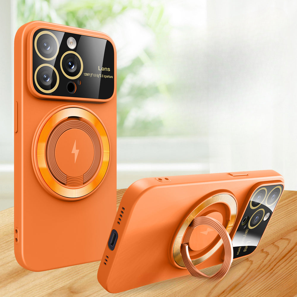Large Window Magnetic Holder Case for iPhone