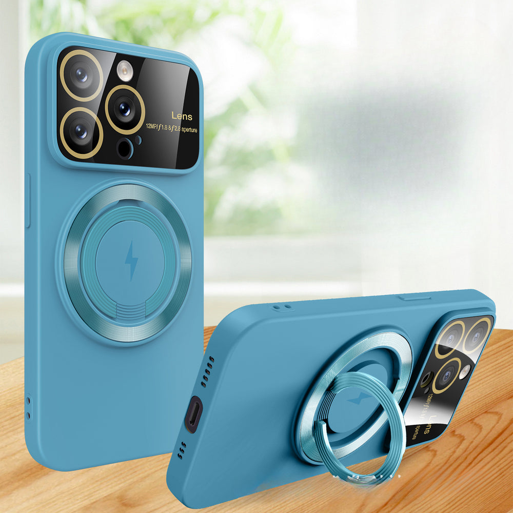Large Window Magnetic Holder Case for iPhone