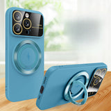 Large Window Magnetic Holder Case for iPhone