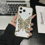 Borderless electroplated butterfly case for iPhone