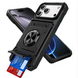 Heavy Duty Drop Protection Wallet Case For iPhone
