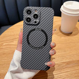Magsafe Magnetic frameless carbon fiber half-pack case For iPhone