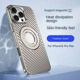 Magnetic Hollow Heat Dissipation Ice Armor Matte Case for iPhone