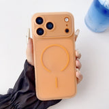 Ultra thin frosted ice mist magnetic case For iPhone