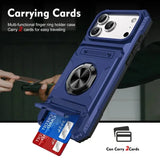 Heavy Duty Drop Protection Wallet Case For iPhone