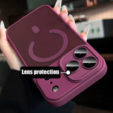 Plum Color Translucent Frosted Hard Case for iPhone