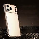 Metal foot frameless anti-fall case For iPhone
