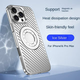 Magnetic Hollow Heat Dissipation Ice Armor Matte Case for iPhone