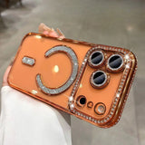 Diamond Magsafe magnetic electroplating case For iPhone