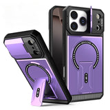 Armor magnetic bracket full-cover lens case For  iPhone