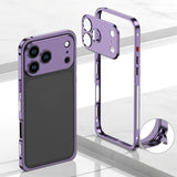 Luxury Alloy Lens Protect Silicone Lining Frame Case For iPhone