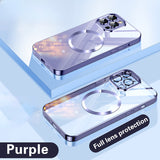 Magnetic Metal Frame ultra-thin Transparent Case For iPhone