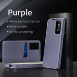 New smart window card insertion phone case for Samsung