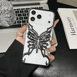 Borderless electroplated butterfly case for iPhone