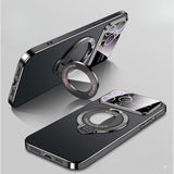 ultra-thin Logo-exposed magnetic invisible stand case for iPhone
