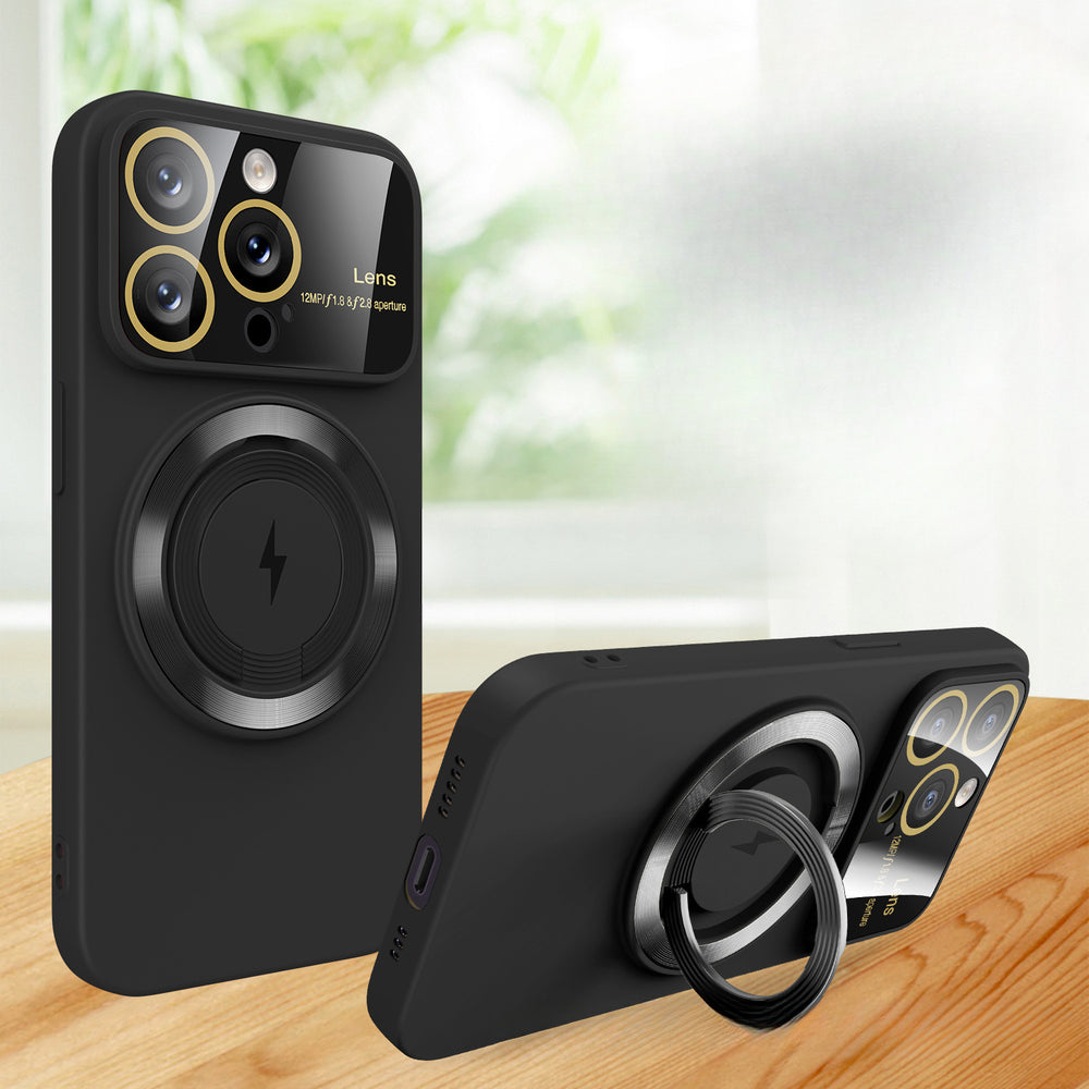 Large Window Magnetic Holder Case for iPhone