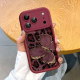 Trendy Favored Leopard Butterfly Case For iPhone