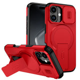 Lens Protection Shockproof Foldable Magnetic Stand Case For iPhone