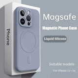Liquid silicone soft strong magnetic case for iPhone
