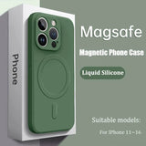 Liquid silicone soft strong magnetic case for iPhone
