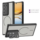With Lens Stand Iridescent Magnetic Case for Samsung