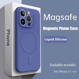 Liquid silicone soft strong magnetic case for iPhone