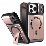 Armor magnetic bracket full-cover lens case For  iPhone