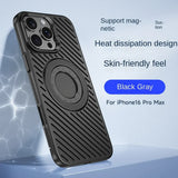 Magnetic Hollow Heat Dissipation Ice Armor Matte Case for iPhone