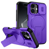 Lens Protection Shockproof Foldable Magnetic Stand Case For iPhone