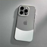 2 in 1 Detachable Hit Color Ultra Thin Clear Shockproof Hard Case For iPhone