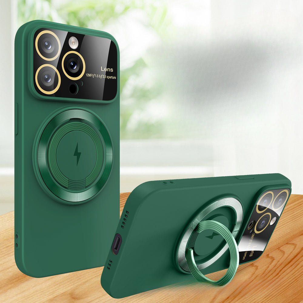 Large Window Magnetic Holder Case for iPhone