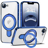 Magnetic Ring Stand Full Plating Case for iPhone