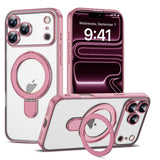 Magnetic Ring Stand Full Plating Case for iPhone