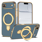 Magnetic Ring Stand Full Plating Case for iPhone