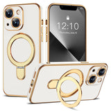 Magnetic Ring Stand Full Plating Case for iPhone