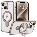 Magnetic Ring Stand Full Plating Case for iPhone