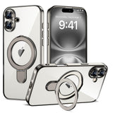 Magnetic Ring Stand Full Plating Case for iPhone