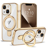 Magnetic Ring Stand Full Plating Case for iPhone