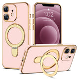 Magnetic Ring Stand Full Plating Case for iPhone