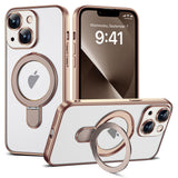 Magnetic Ring Stand Full Plating Case for iPhone