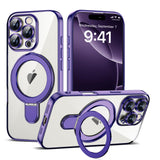 Magnetic Ring Stand Full Plating Case for iPhone