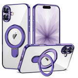 Magnetic Ring Stand Full Plating Case for iPhone