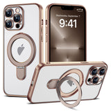Magnetic Ring Stand Full Plating Case for iPhone