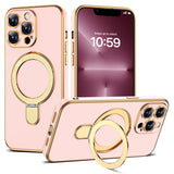 Magnetic Ring Stand Full Plating Case for iPhone
